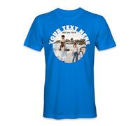 Unisexe Taille XL - Personnalisé Fait Ronde Conception n'importe Quelle Photo Image Logo Texte Imprimé Chemises Couleurs Assorties T-Shirts Impression Au Dos - Bleu Roi Clair