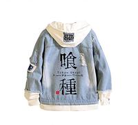 Unisexe Tokyo Ghoul Veste À Capuche Cosplay Kaneki Ken Veste en Jean Anime Décontracté Sweat Costume