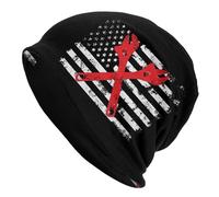 Unisexe Tricoté Bonnet,Clé Mécanique Drapeau Américain,Bonnets en Tricot,Chaud Knit Beanie pour Ski,Femme,Adultes