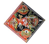 Unisexe Turban Head Écharpe Graffiti Couvre-chef Foulards carrés pour le camping Cyclisme Casquettes Durag Couverture de cheveux Support d'enroulement profond pour hommes, Ranch rouge et noir, taille