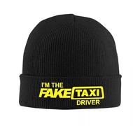 Unisexe Vintage et Classique Je suis Le Faux Chauffeur de Taxi Chapeau tricoté Chaud Hip Hop Bonnet Chapeau Automne Hiver en Plein air Unisexe Mode Pull Chapeau Durable et Confortable
