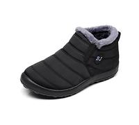 Unisexes Bottes Courtes,Popoti Bottes de Neige Femmes Hommes Bottines de Cheville Doublées D 'Hiver Chaudes et Plates Antidérapantes Bottines Chaussures Sport (Noir, 40)