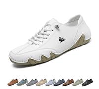 Unisexes Confortables Chaussures pieds Nus, Extérieur Enfiler Décontractées Beck Chaussures Antidérapant Respirant Poids léger Chaussures Bateau Mocassins pour Conduite et Déplacements(Color:Blanc,Siz