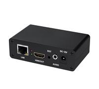Unisheen Décodeur vidéo USB IP vers HDMI HD - Caméra IP H.265/H.264 et mini décodeur pour SRT/HTTP/RTSP/RTMP/M3U8/FLV/UDP, prend en charge YouTube/Facebook/Twitter/Ig, écran LCD et plate-forme de