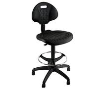 Unisit Chaise Haute Technologie ESOS E2 Noire en PU avec Repose-Pieds et Roues