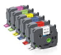 Unismar Lot de 6 rubans d'étiquettes compatibles avec Brother TZe-241 MQP45