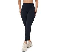 UNISSU Hugcurve Legging d'entraînement Taille Haute sans Couture Avant pour Femme - Pantalon de Yoga Doux comme du Beurre - Collants athlétiques - 63,5 cm, Noir, Taille M