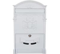 UNISTRENGH BoîTe Aux Lettres Vintage Letterbox BoîTe Mailbox avec CléS BoîTe Aux Lettres Murale pour La Maison, Le Bureau Et Le Jardin (Blanc)