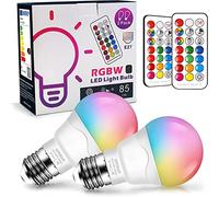 Unisun Ampoule LED E27 6W (Équivalent 40W) - RVB Changement de Couleur & Dimmable,- Culot Edison à Vis E14 - Éclairage d'ambiance avec Télécommande pour Maison, Bar, Fêtes et KTV (Lot de 2)