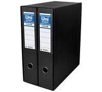 Unisystem 92329. Module de 2 classeurs à levier 65 mm, couleur noir, format A4