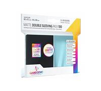 UNIT Gamegenic Matte Double Sleeving Pack 100 - Clear & Black (2 x 100ct.)
