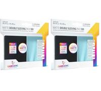 UNIT Gamegenic Matte Double Sleeving Pack 100 - Clear & Black (2 x 100ct.) (Lot de 2)