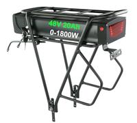 Unit Pack Power 48V 20Ah Batterie de vélo électrique avec Porte-Bagages arrière - Batterie Ebike au Lithium-ION pour 48V 1500W 750W 1000W Moteur de kit de Roue kit de Conversion ebike Batterie