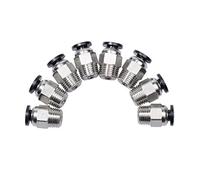 UniTak3D 8Pcs PC4-M10 Connecteur de Tube Droit Pneumatique Bowden Coupleur Hotend d'extrudeuse Bowden Compatible avec les Imprimantes 3D Ender 3