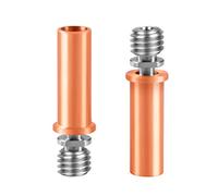 UniTak3D Bi-Metal Heatbreak All Metal Smooth TC4 Titanium Alloy Copper Plated Throat Nozzle Compatible with Anycubic I3 Mega S, Chiron, Vyper Imprimantes 3D (Lot de 2)