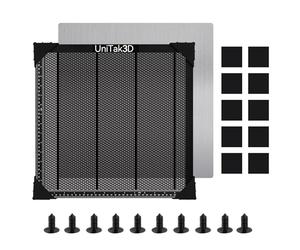 UniTak3D Honeycomb La-ser Bed 400x400mm Table de Travail pour XTool D1/D1 Pro/S9/S10/S30 Pro/RAY5/Falcon 2 Engraver Dissipation Rapide Chaleur et Protection Bureau avec Plaque d'aluminium(360x360mm)