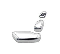 Unité Contrôle Couvercle bouton commutation réglable appui-tête siège avant voiture, pour Benz B CLA GLA SLK SLC CLS Bouton de Mémoire Siège(Silver-R 3PCS)
