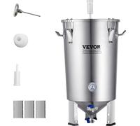Unité de brassage de bière VEVOR Appareil de brassage de bière en acier inoxydable Fermenteur de bière 30 L, seau de brassage-fermenteur pour le brassage, accessoire de brassage à domicile avec socle,