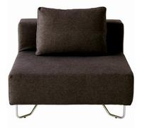 Unité de canapé modulable noir/marron (Dont Eco-part. 5,50 €) One Colour One Size
