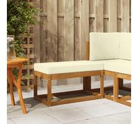 vidaXL Banc de jardin avec coussin 2 Pièce Naturel et Anthracite, Canapé de balcon extérieur, canapé de jardin moderne,900678