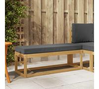vidaXL Banc de Tabouret Bois d'Acacia Massif Naturel et Anthracite 900690