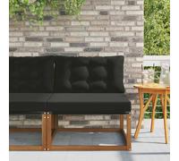 vidaXL Canapé central et d'angle 2 pièces – Bois d'acacia massif naturel – Extérieur