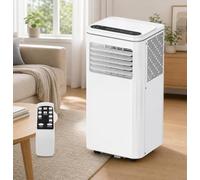 Unité de climatisation Portable, 10k BTU Cools 450 Sq Ft, 3-en-1 déshumidificateur et Ventilateur avec télécommande et minuterie, Installation de kit de fenêtre Facile pour Bureau à Chambre