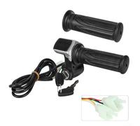 Unité de commande d'accélérateur avec écran LCD intégré et serrure onçue pour scooter électrique 36 V 48 V (48 V Noir)