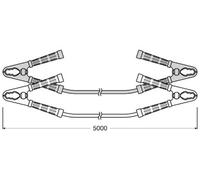 Osram Automotive BATTERYstart STARTER CABLE 500A Câble de démarrage 50 mm² Aluminium (revêtement cuivre) 5 m avec pinces en
