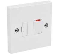 Unité de connexion à fusible commuté 13 A - Finition blanche classique - Conforme à la norme BS1363 - Isolateur mural pour chaudières, cuisinières, appareils électroménagers et plus encore