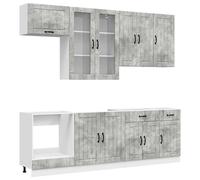 Unité de cuisine avec tiroir LUCCA 8 pc Bois d'ingénierie Rangement vidaXL vidaX