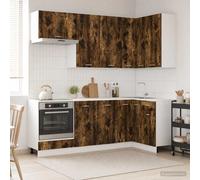 Unité de cuisine avec tiroir LYON 8 pc Bois d'ingénierie moderne vidaXL vidaXL
