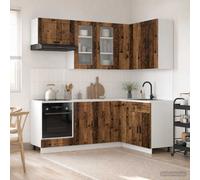 vidaXL Unité de cuisine PORTO avec tiroir – 8 pièces Bois d'ingénierie moderne