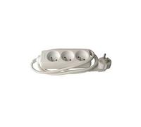 DEXLAN Multiprise 3 prises sans interrupteur blanche - 4,0 m