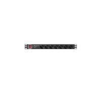 Unité De Distribution D'Énergie Lanberg PDU-PRO-07F-0200-BK 6 Sortie(s) - Commutable - 1U - Monophasé
