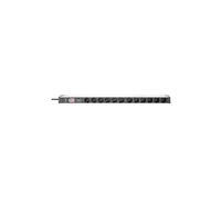 Digitus PDU 1U aluminium montable en rack 12x 16A 230 V 50/60 Hz surtension interrupteur