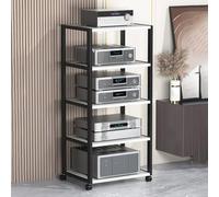 Unité de divertissement moderne blanche - Support audio mobile pour TV et médias, 50 x 40 x 109 cm, design d'angle élégant, parfait pour le salon et le cinéma maison