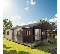 Unité de logement d'urgence modulaire de 6 m - Dortoir pliable avec cuisine et salle de bain, abri à déploiement rapide pour secours en cas de catastrophe, hôpitaux, camps de construction