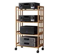 Unité de rangement mobile à 5 niveaux pour lecteur DVD/CD/enregistreur, équipement stéréo et support de platine, parfait pour le salon et le bureau