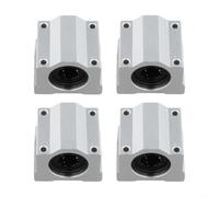 Unité de roulement linéaire SCS16UU 16 mm Roulement d'arbre de guidage pour machines-outils CNC Guide de support en aluminium 50 x 44 x 38,5 mm
