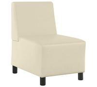 Unité de Sofa modulaire sans accoudoirs crème 55 x 74 x 82 cm, Convertible et modulable, Design scandinave Moderne pour Salon séjour Bureau, Confortable et Facile d'entretien