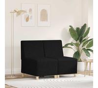 Vidaxl Fauteuil Sofa Gris Clair 55 Cm Tissu 2 Pcs Noir 55 X 74 X 82 Cm