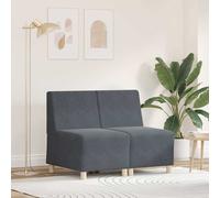 Unité de Sofa Modulaire Sans Accoudoirs Velours Canapé modulaire vidaXL vidaXL