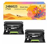 Unité de Tambour à Haut rendement Compatible 24B6025, Remplacement pour Les imprimantes pour Lexmark M5155 M5163 M5170 XM5163 5170 5263 7155 7155X 7163 7163X 7170 7270 2*Black