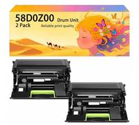 Unité de Tambour à Haut rendement Compatible 58D0Z00 Remplacement pour Les imprimantes pour Lexmark B2865dw MS821dn MS821n MS823dn MS825dn MS826de MS725dvn MX721ade MX722ade 2*Black