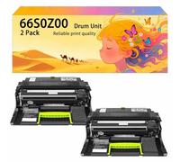 Unité de Tambour à Haut rendement Compatible 66S0Z00 Remplacement pour Les imprimantes pour Lexmark MS531dw MS631dw MS632dwe MX532adwe MX632adwe - Unité d'imagerie pour Cartouche de Tambour 2*Black
