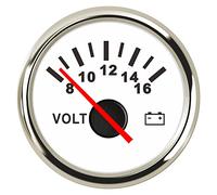 Unité d'envoi de Carburant Marin Jauge étanche Universelle de voltmètre de voltmètre Marin de 52mm for l'automobile de Bateau de Voiture de Moto avec Le Contre-Jour Rouge(1 UK)