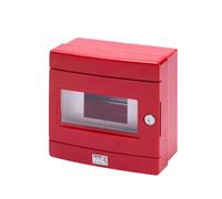 Unité d'étain pour urgence avec rail din, 8 modules EN50022, Rouge RAL 3000 - GEWISS GW42202