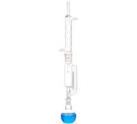 Unité d'extraction Soxhlet en verre borosilicaté kit de verrerie de laboratoire Soxhlet extractor avec condenseur et flacon à fond plat pour reflux à l'échelle du laboratoire (250ml)