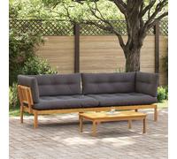 Unité du canapé en palette de jardin Bois d'Acacia Massif Sièges Canapé vidaXL v